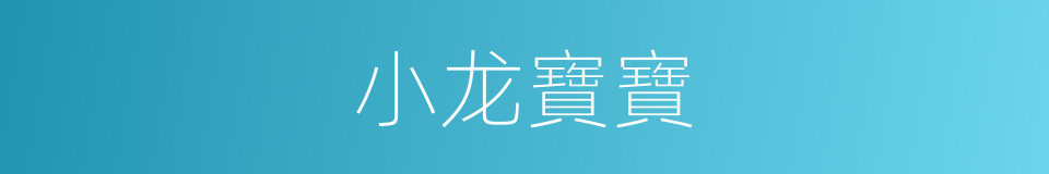 小龙寶寶的同義詞