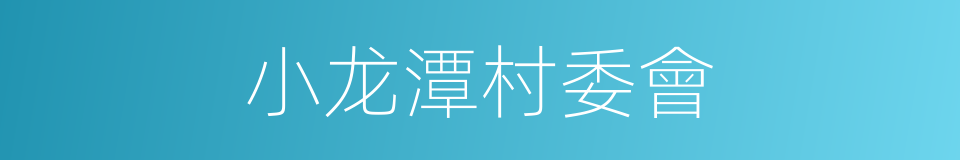 小龙潭村委會的同義詞