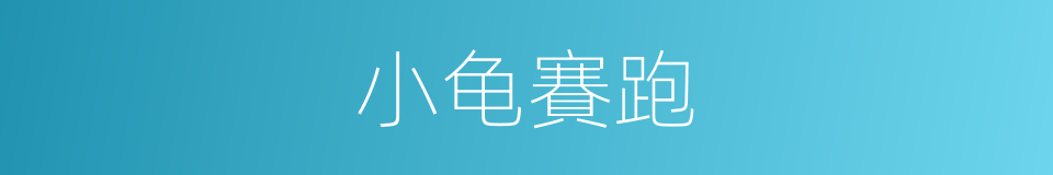 小龟賽跑的同義詞