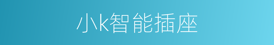 小k智能插座的同义词