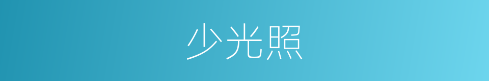 少光照的同义词