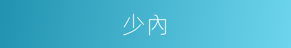 少內的意思