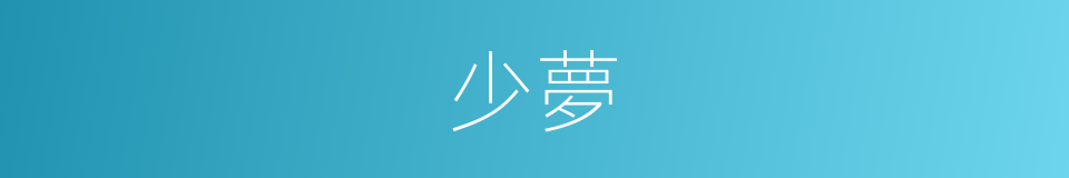少夢的同義詞