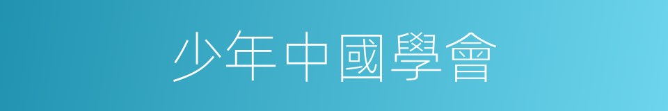 少年中國學會的意思