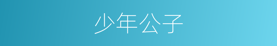 少年公子的同义词