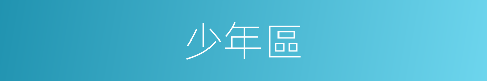 少年區的同義詞