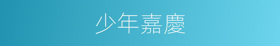 少年嘉慶的同義詞