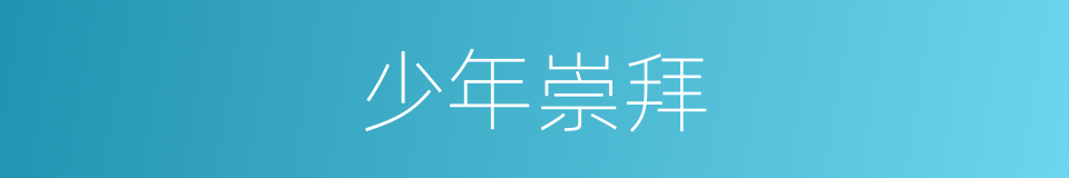 少年崇拜的同义词