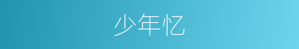 少年忆的同义词