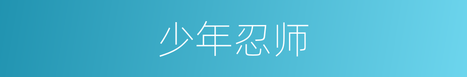 少年忍师的同义词