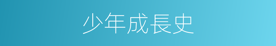 少年成長史的同義詞