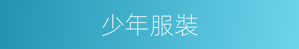 少年服裝的同義詞