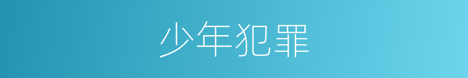 少年犯罪的同义词
