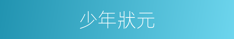 少年狀元的同義詞