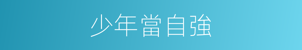 少年當自強的同義詞