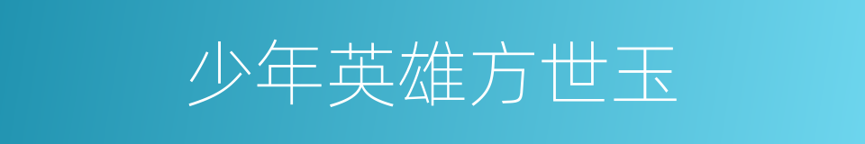 少年英雄方世玉的同义词