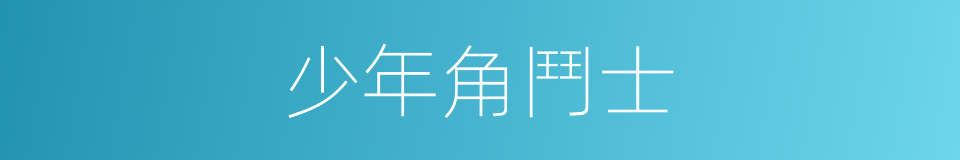 少年角鬥士的同義詞