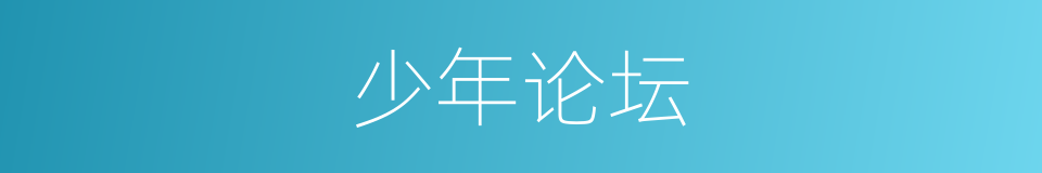 少年论坛的同义词