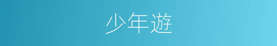 少年遊的同義詞
