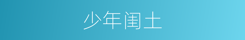 少年闺土的同义词