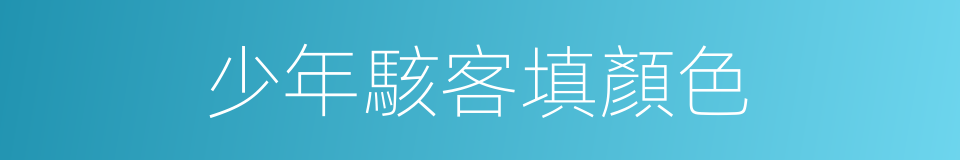 少年駭客填顏色的同義詞