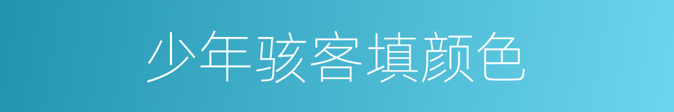 少年骇客填颜色的同义词