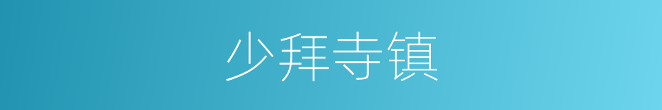 少拜寺镇的同义词