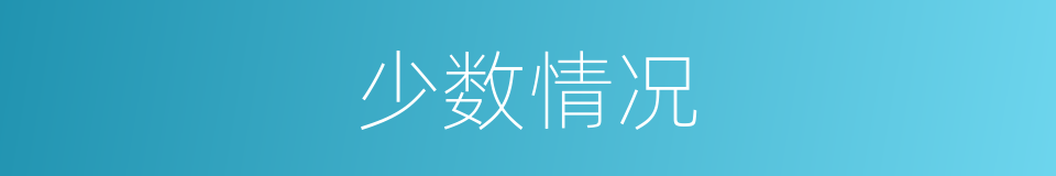 少数情况的同义词