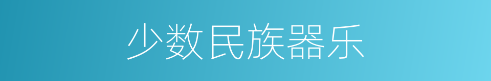 少数民族器乐的同义词