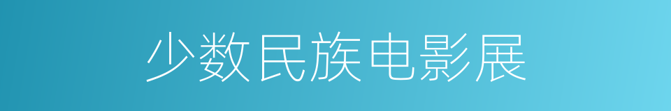 少数民族电影展的同义词