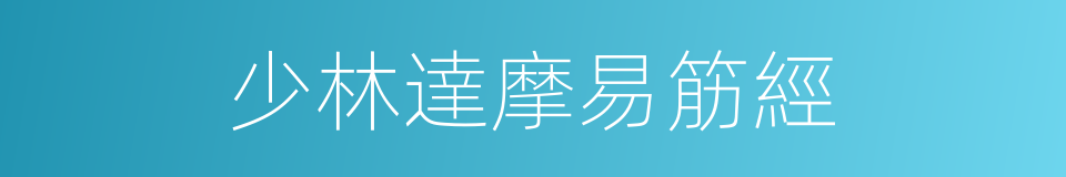 少林達摩易筋經的同義詞