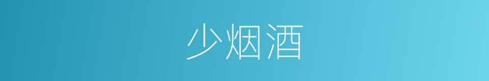 少烟酒的同义词