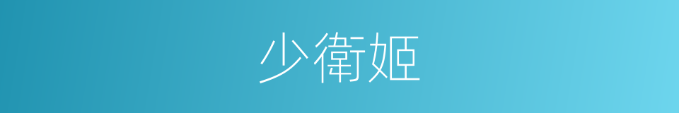 少衛姬的同義詞