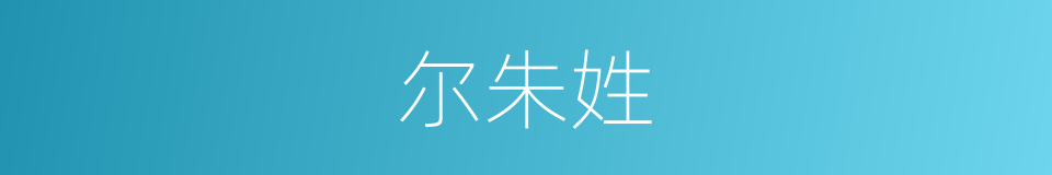 尔朱姓的意思