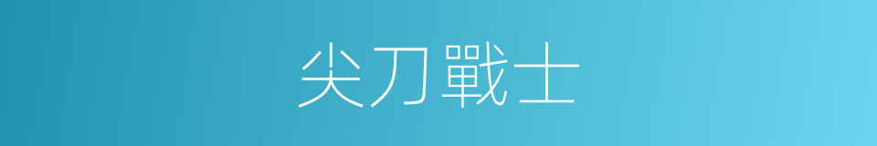 尖刀戰士的同義詞