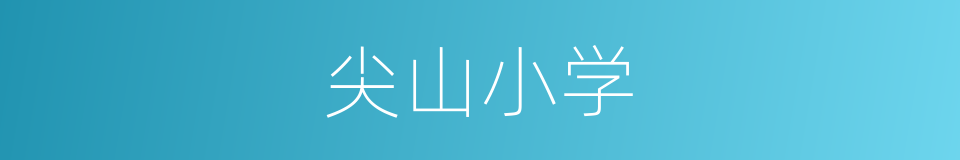 尖山小学的同义词