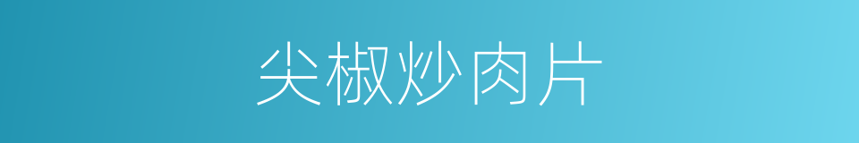 尖椒炒肉片的同义词
