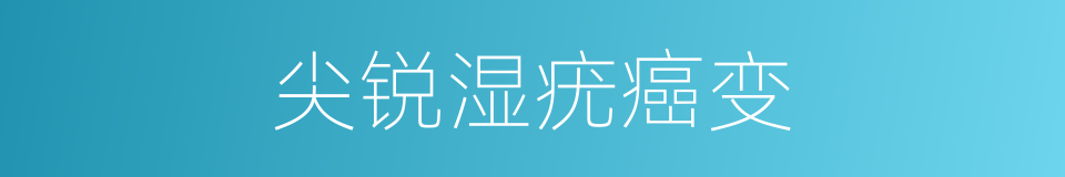 尖锐湿疣癌变的同义词