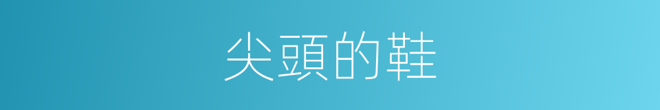 尖頭的鞋的同義詞
