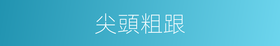 尖頭粗跟的同義詞