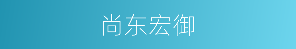 尚东宏御的同义词