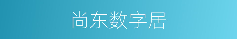 尚东数字居的同义词