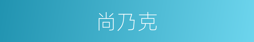 尚乃克的同义词