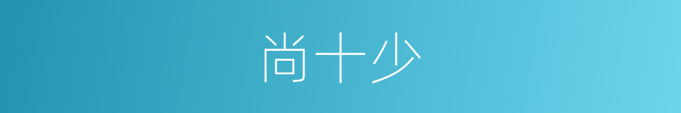尚十少的同义词