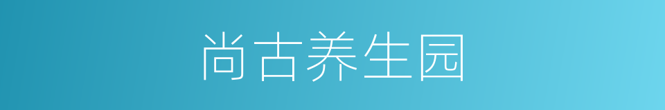 尚古养生园的同义词