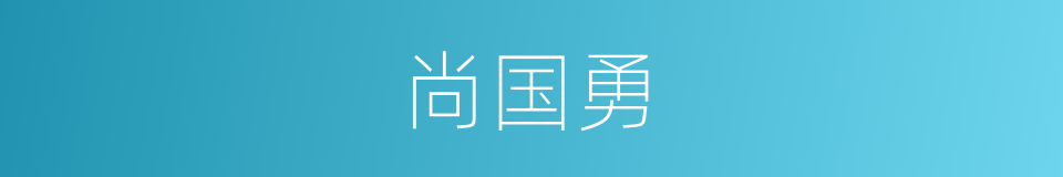 尚国勇的同义词