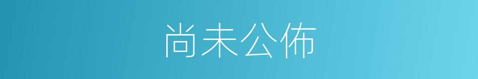 尚未公佈的同义词