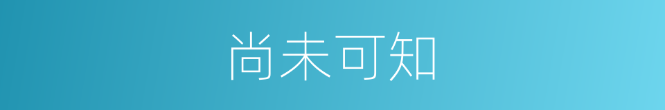 尚未可知的同义词