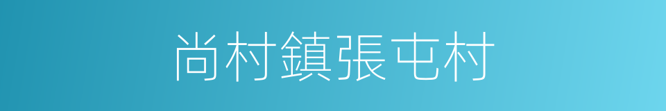 尚村鎮張屯村的同義詞