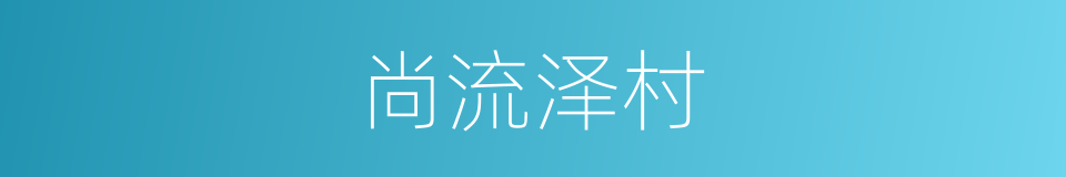 尚流泽村的同义词